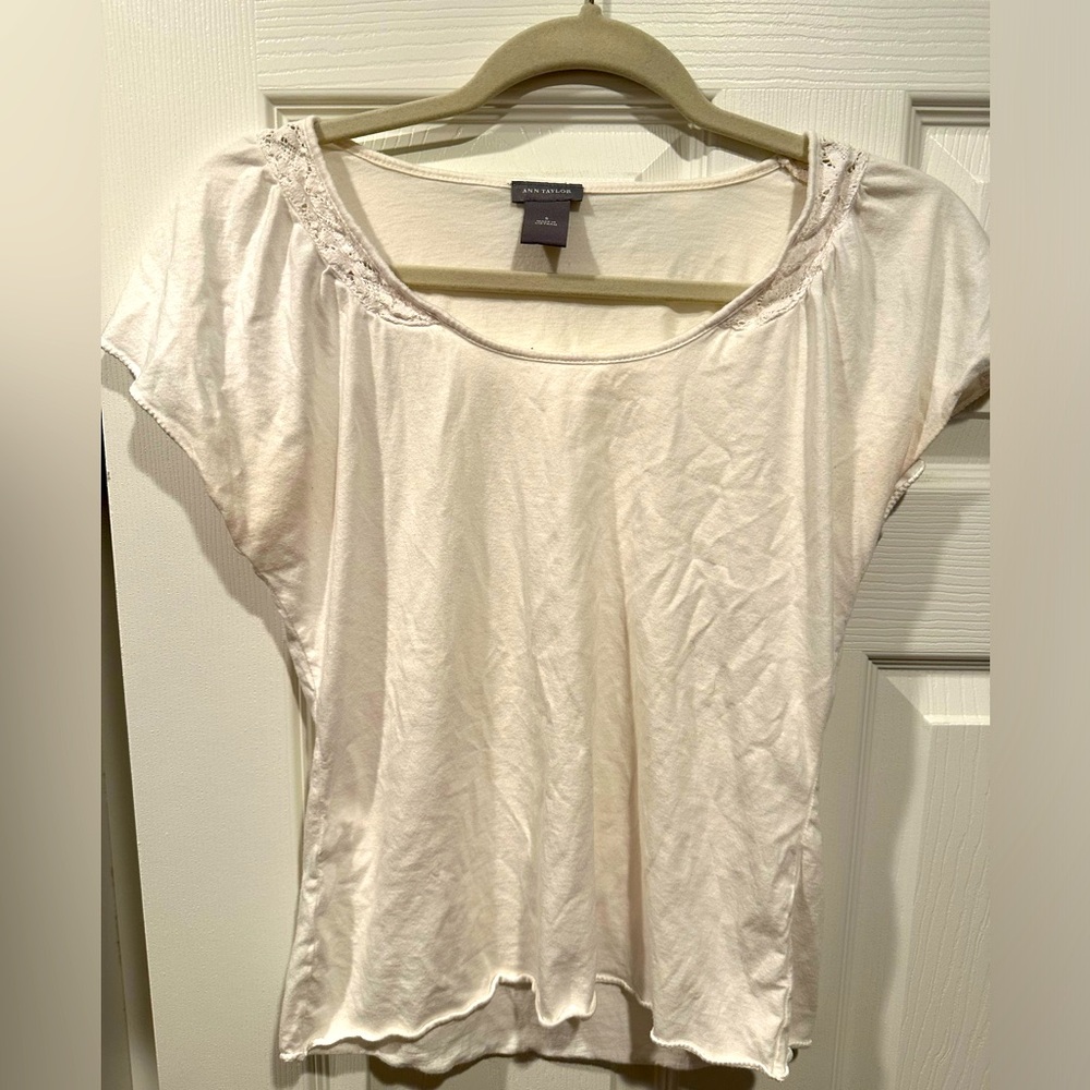 White Ann Taylor top - S